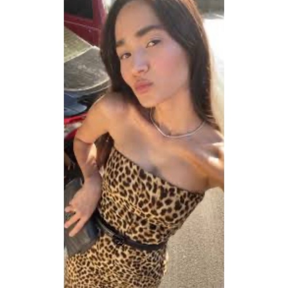 Zara leopard print strapless midi dress BLOGGERS FAVORITE!! - Picture 8 of 11